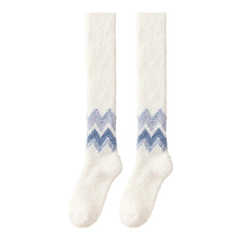 Womens Knee High Socks Thigh High Socks Stylish Sleeping Socks Warm Comfortable Leg Warmers Over Knee Socks for Bedroom Home