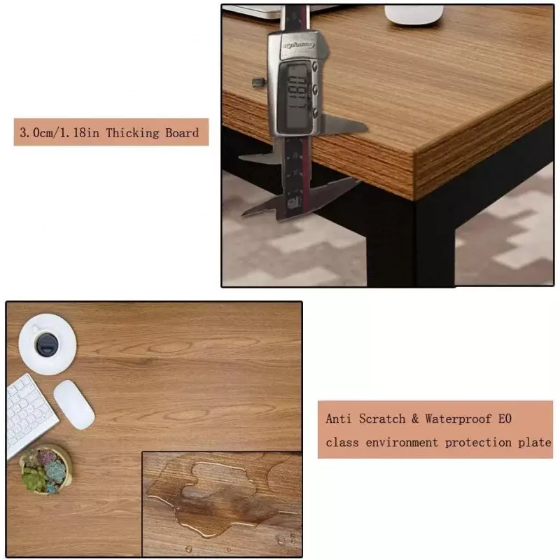 BIBOC-Bureau d'ordinateur robuste, table à manger, planche en bois composite, poste de travail d'écriture, bureau à domicile, 24x55 pouces