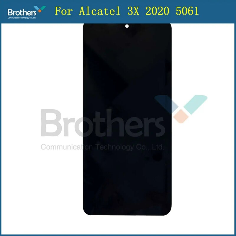 Layar sentuh LCD dengan bingkai, untuk Alcatel 3X 2020 5061K 5061U 5061 layar sentuh rakitan Alcatel 3X 2019 5048 5048Y 5048A 5048I 5048U