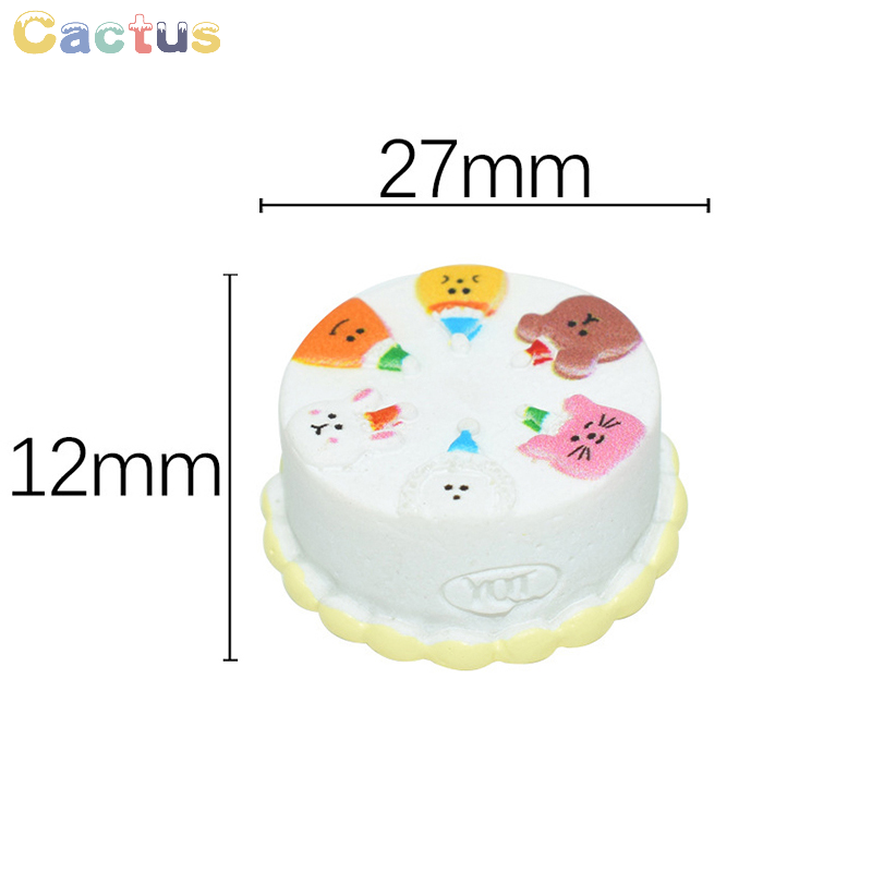 Domek dla lalek Mini kreskówka trójwymiarowy tort urodzinowy lalki dekoracja do domu
