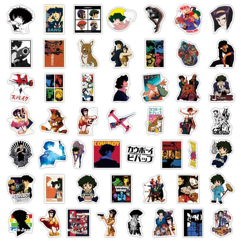 10/30/50 Stuks Cool Anime Cowboy Bebop Cartoon Stickers Stickers Voor Skateboard Laptop Telefoon Koelkast Waterdichte Klassieke Manga Sticker