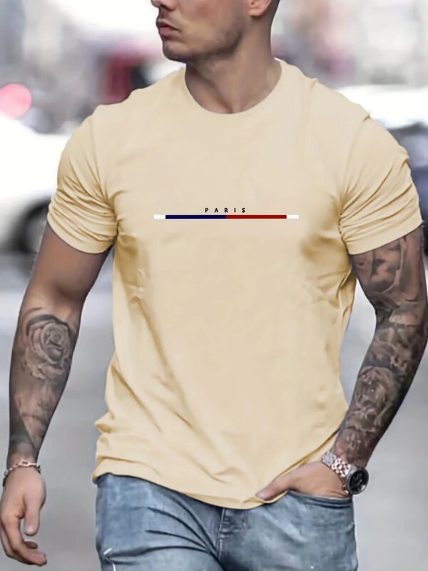 Camiseta de manga corta con estampado para hombre, Camiseta deportiva informal holgada de Hip Hop, camiseta de moda de algodón transpirable para exteriores