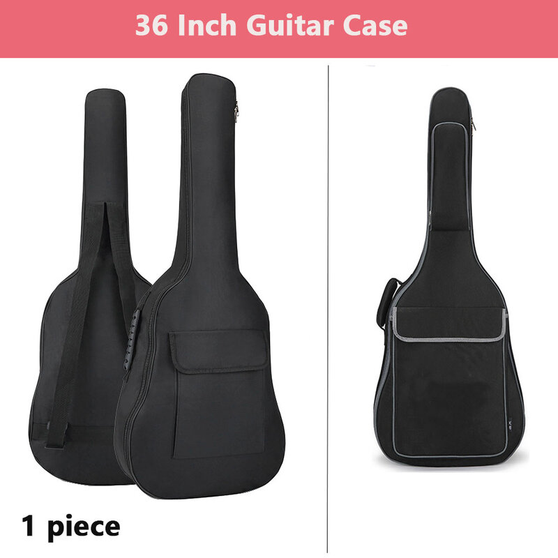 Чехол для электрогитары, мягкая сумка из ткани Оксфорд с подкладкой из мягкого хлопка, 36 дюймов, с двумя лямками, водонепроницаемая сумка для гитары 600D