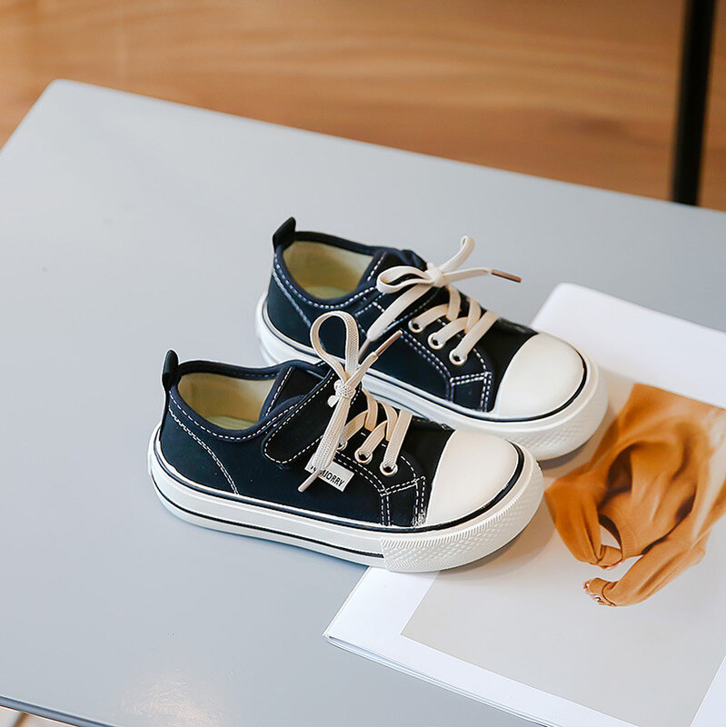 Парусиновая обувь для детей, новинка весны 2024, детская мягкая подошва, холщовая обувь для студентов, универсальная детская обувь