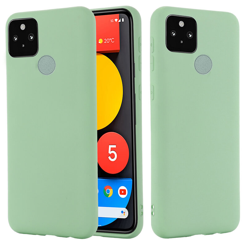 For Pixel 5A 5G Pro Case Liquid Silicone Case For Google Pixel 4A 5 5G Soft Gel Rubber Protective Back Cover
