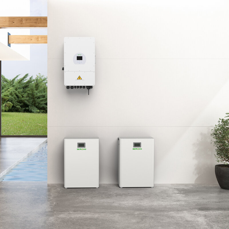 Система хранения энергии в жилых помещениях мощностью 5000 Вт с поддержкой PV, аккумуляторов, нагрузок и сетевых систем для управления энергией.