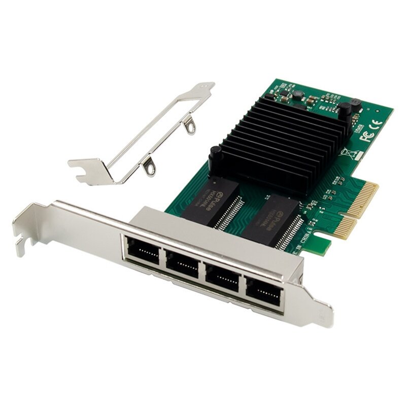 Carte réseau PCIE 1350AM4 Gigabit, pièces de rechange pour serveur, 4 ports électriques RJ45, vision industrielle
