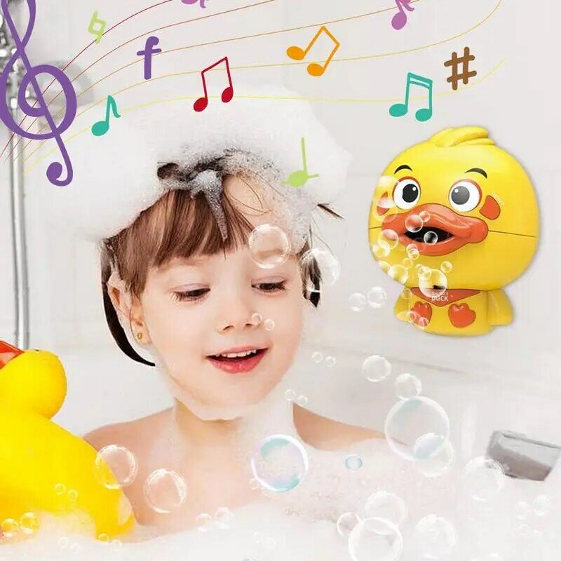 Mandi gelembung pembuat bayi mainan mandi mesin gelembung bebek musik mainan mandi dengan 12 lagu dioperasikan baterai mainan gelembung mandi untuk anak-anak