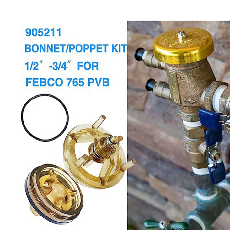 Kit reparasi Bonnet dan Poppet, untuk FEBCO 765 - 1 inci dan 1-1/4 inci suku cadang pencegah aliran balik dan pemutus vakum