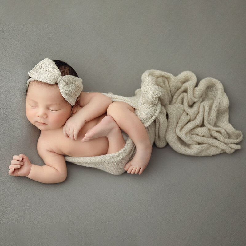Baby Fotografie Requisiten Kostüm zubehör Neugeborene Mädchen Kleidung Hut Baby Wickel decke Bogen Tiara Kostüm zum Filmen Requisiten