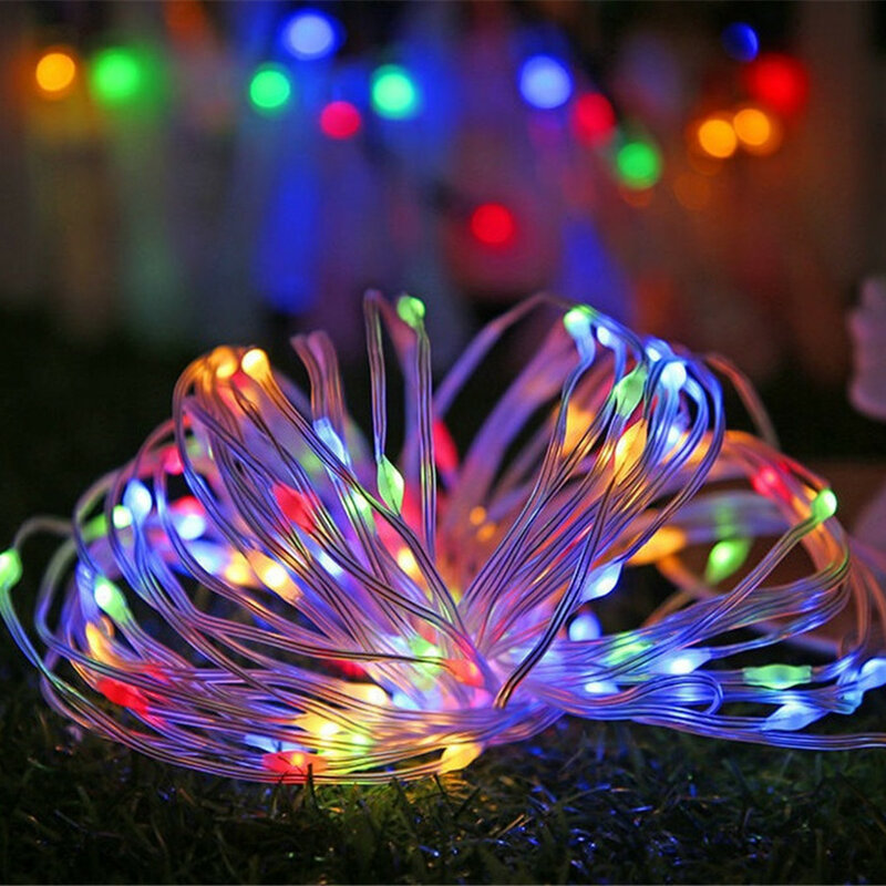 Guirnalda de luces impermeables para exteriores, guirnalda de luces de hadas de Navidad, 100M, 800LED, 8 modos, luces de jardín para fiesta, boda, decoración de Año Nuevo