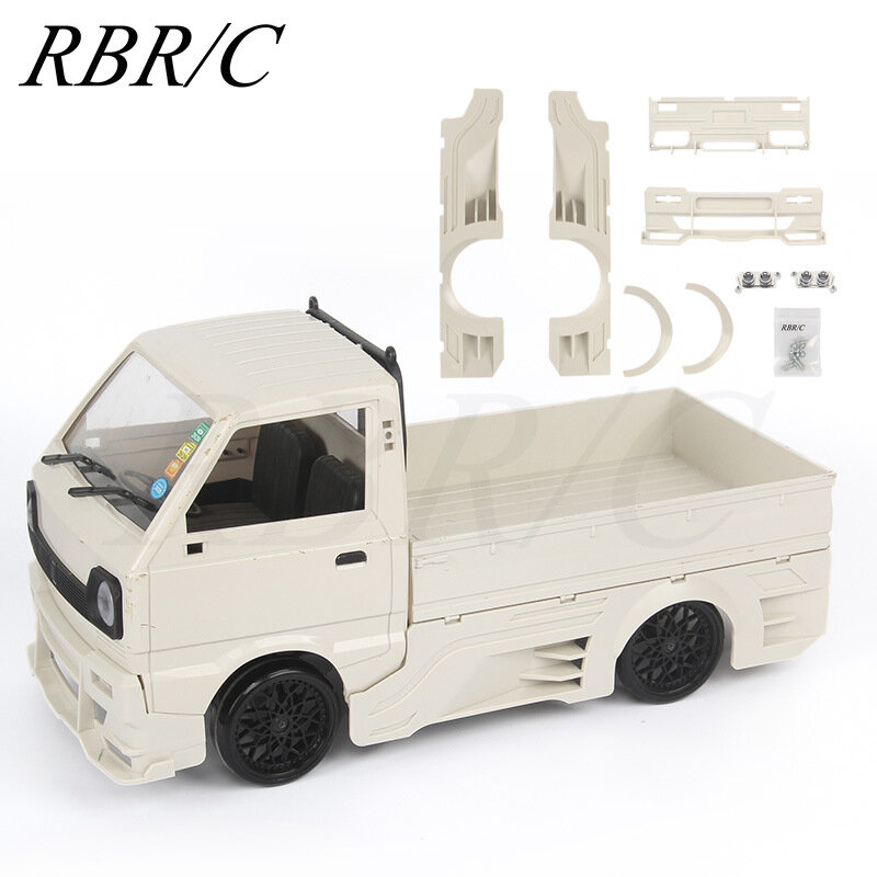 Rc Auto Micro Truck Auto Met Lichte Brede Lichaam Laag Liggend Groot Omgeven Blaasopening Upgrade Modificatie Diy Assemblage Speelgoed Upgrade