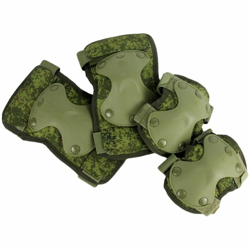 SMTP E19รัสเซียทหารกองทัพรัสเซียพัดลมพิเศษ Forces 6B51ยุทธวิธีป้องกันขนาดเล็กสีเขียว Man Camouflage Kneecap Elbow Pads