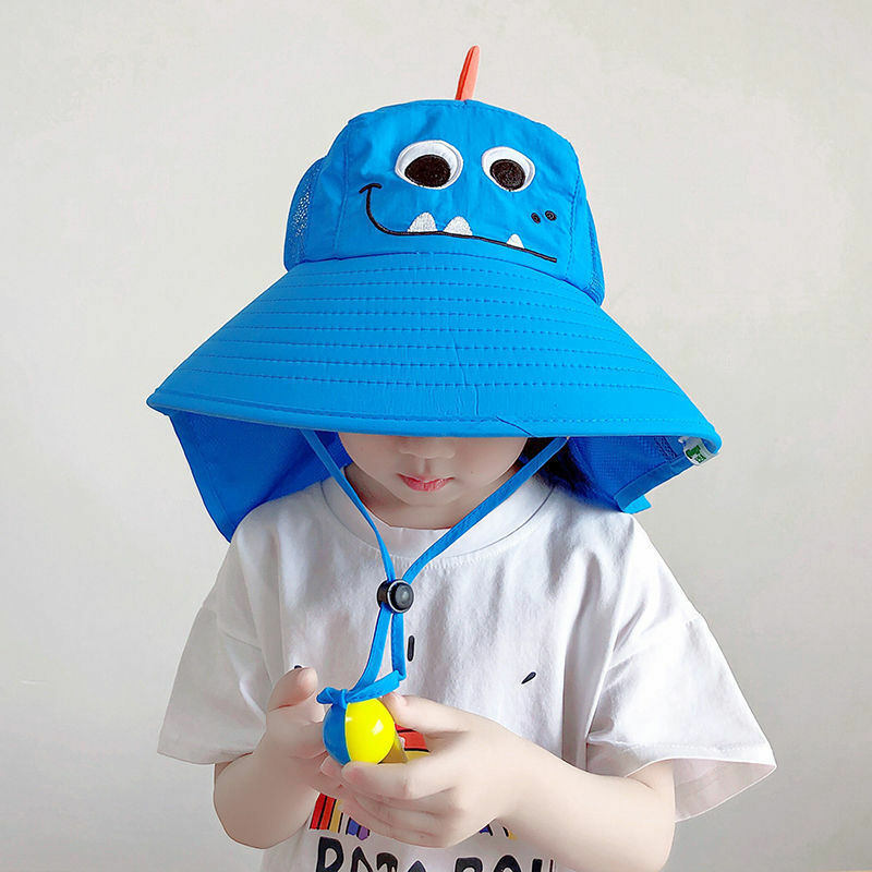 Children's New Fisherman Hat Breathable Sunshade Hat for Boys and Girls UV Protection Summer Sunscreen Hat Large brim Sun Hat