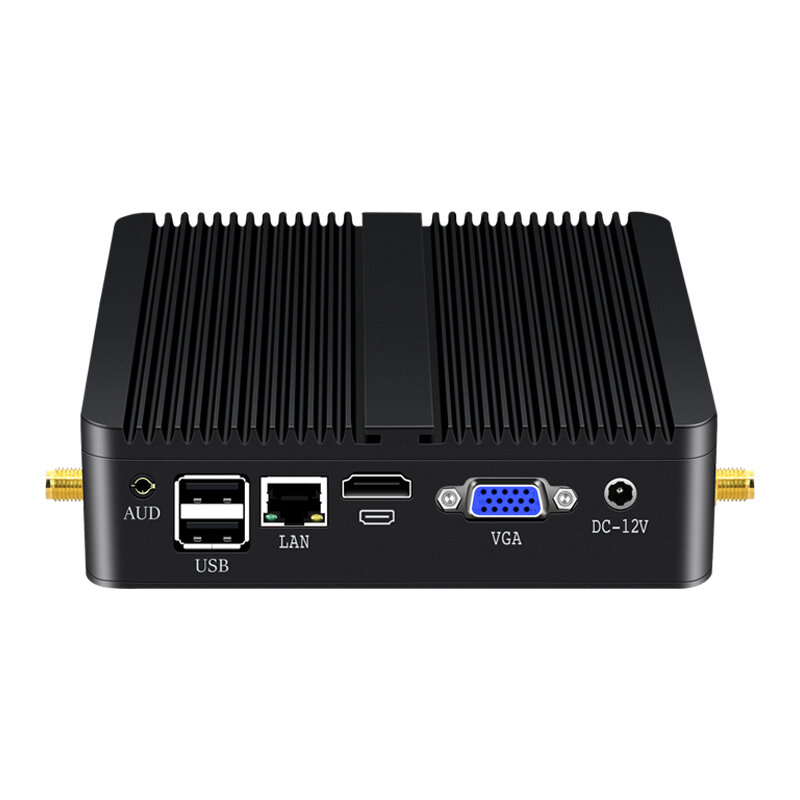 Helorpc Official 1LAN 2 Display Industrial Mini PC Optional Inter CPU Support Windows7/8 Linux WIFI Wake on LAN Office Computer