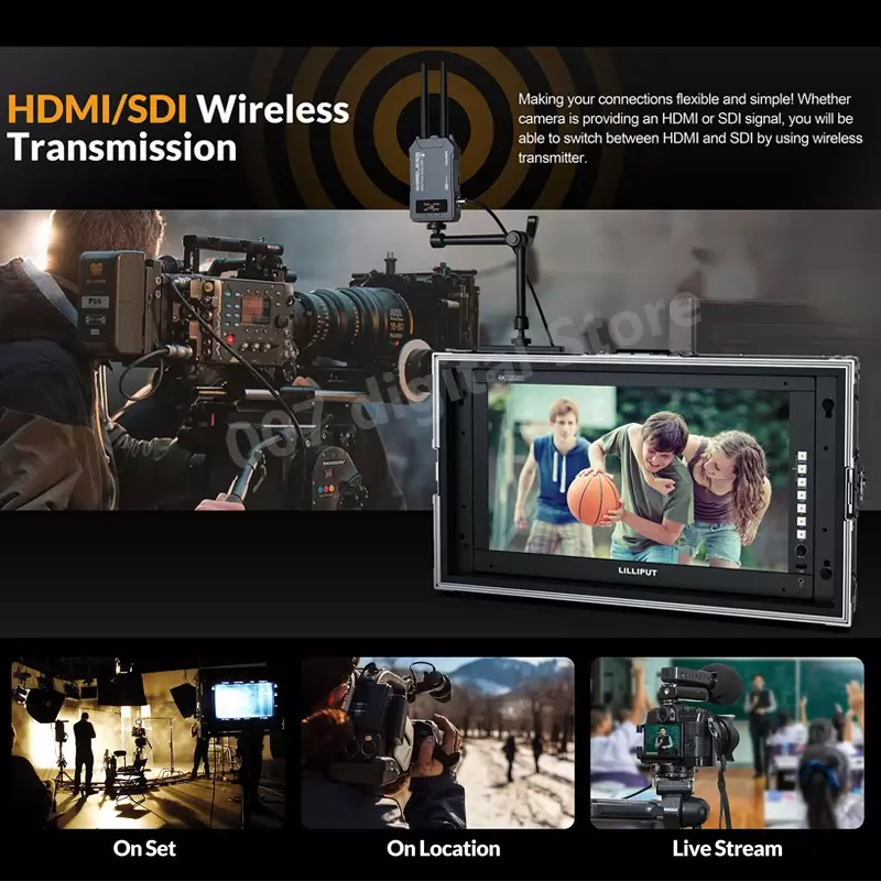 Lilliput ws500 pro drahtlose Video übertragung automatische Suche nach Kanal HD drahtlose 3g sdi hdmi-kompatible Übertragung