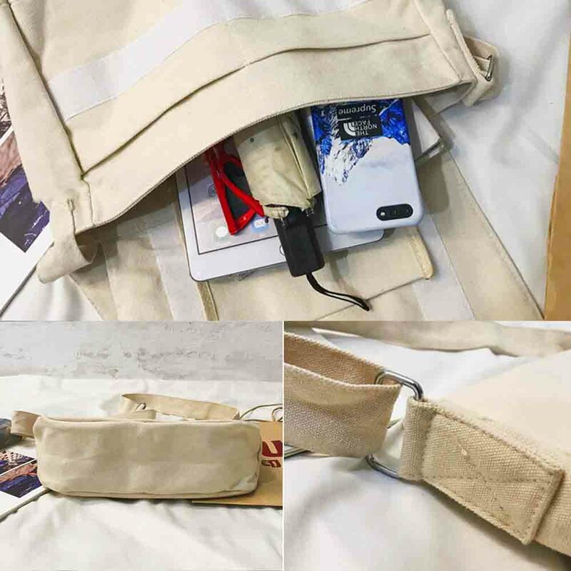 กระเป๋าหิ้ว Simple Multi-Function กระเป๋าหิ้วสาวนักเรียน Harajuku สไตล์วิทยาลัยแบบพกพาไหล่เห็ดรูปแบบกระเป๋า
