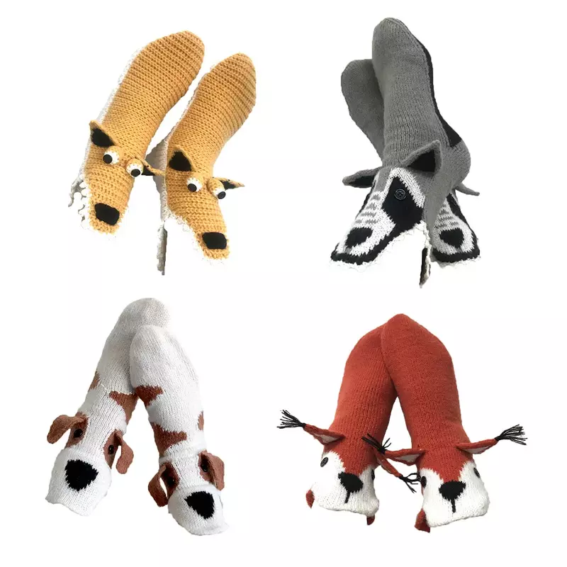 Kaus kaki lantai tiga dimensi, Kaos Kaki wol rumah tabung hangat hewan kartun di musim gugur dan musim dingin