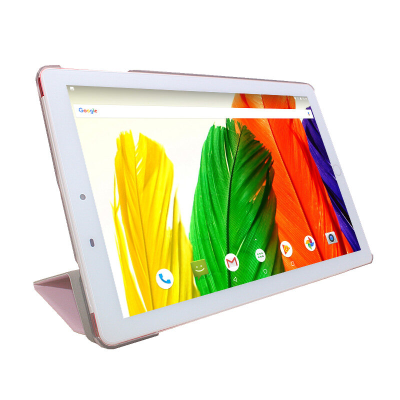 Google Play 10.1-Tablette PC Android 8, MTK6797, 4G, Deca Core, 4 Go de RAM, 32 Go de ROM, écran 1920 * sous IPS Netbook + étui en cuir