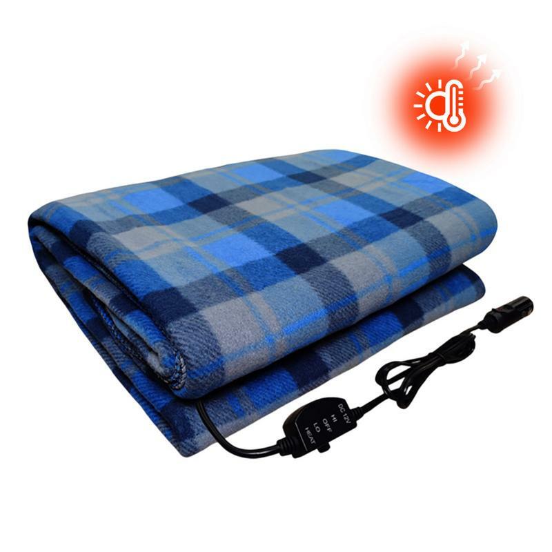 Удобное Мягкое тепловое одеяло, 12-вольтовое тепловое одеяло с электрическим подогревом, автомобильное теплое зимнее одеяло для путешествий на открытом воздухе