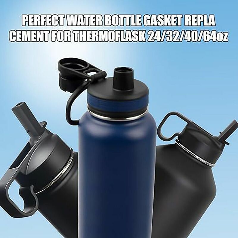 جوانات سيليكون خالية من BPA مقاومة للحرارة ، طوقا زجاجة ماء دائم ، ومنع التسريبات ، صنبور زجاجة للحرارة ، الملحقات