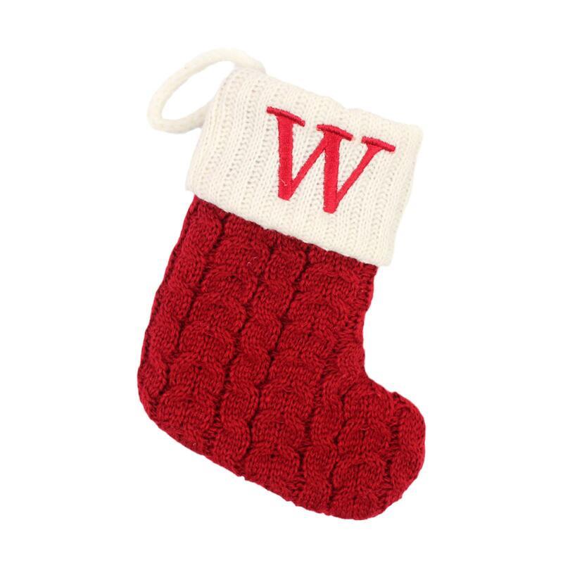 Рождественские носки, Вязаные снежинки с надписью, чулки, Рождественское украшение для дома 2024 орнамент с рождественской елкой, подарок, Рождество H3r6