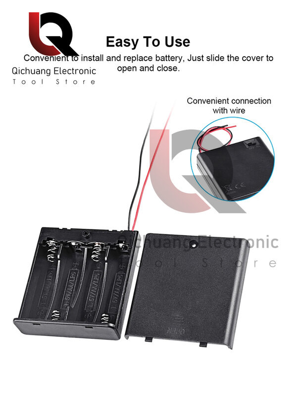 Hochwertige DIY Batterie Box 2 3 4 Slots AA AAA Batterien Container Mit Schalter&Abdeckung für 18650 AA Schwarz Batterie Aufbewahrungskoffer