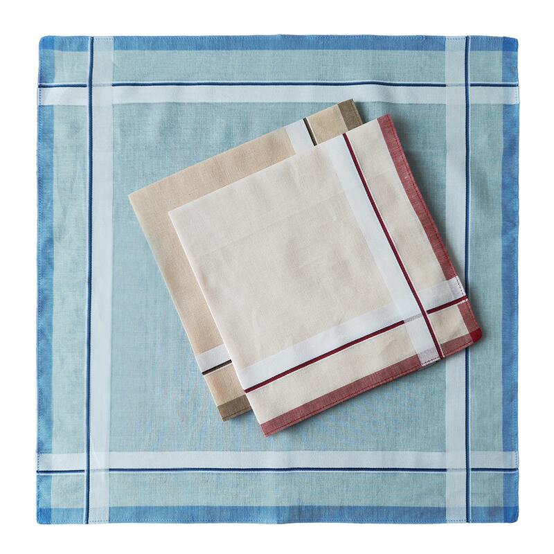 6x Cotton Men's Handkerchiefs Pocket Square Hankies Classic Kerchief Hanky for Suit Weddings Casual Formal Grandfathers