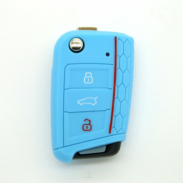 Fundas de silicona para llave de Control remoto, diseño abatible, 3 botones, Golf 6