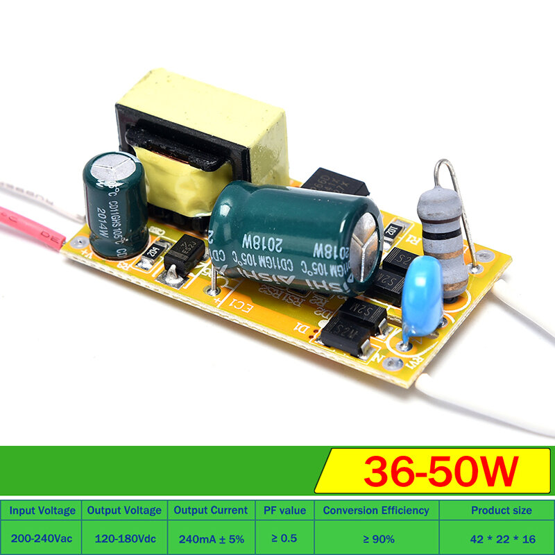 3W 5W 8W 18W 36W LED Light Driver Transformador de Fornecimento Radiando Módulo Board Novo