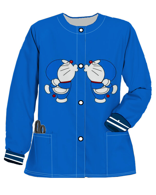 Женский кардиган, куртка на пуговицах, верхняя одежда, Женское пальто для медсестры, трендовые корейские топы с карманами и длинным рукавом, осень 2023