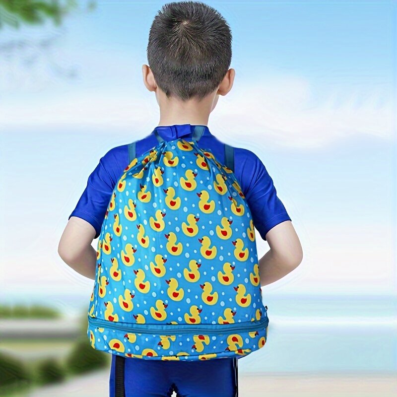 Summer Sport Swimming Bags Kids Storage Backpack Waterproof Dry Wet Separation Pouch New Beach Swim Bag Folding Toilet Handbag