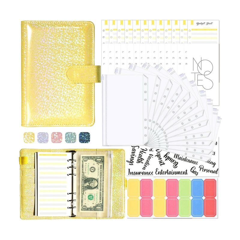 A6 Budget Binder Planner with Binder Pockets for Money Receipts Budgeting