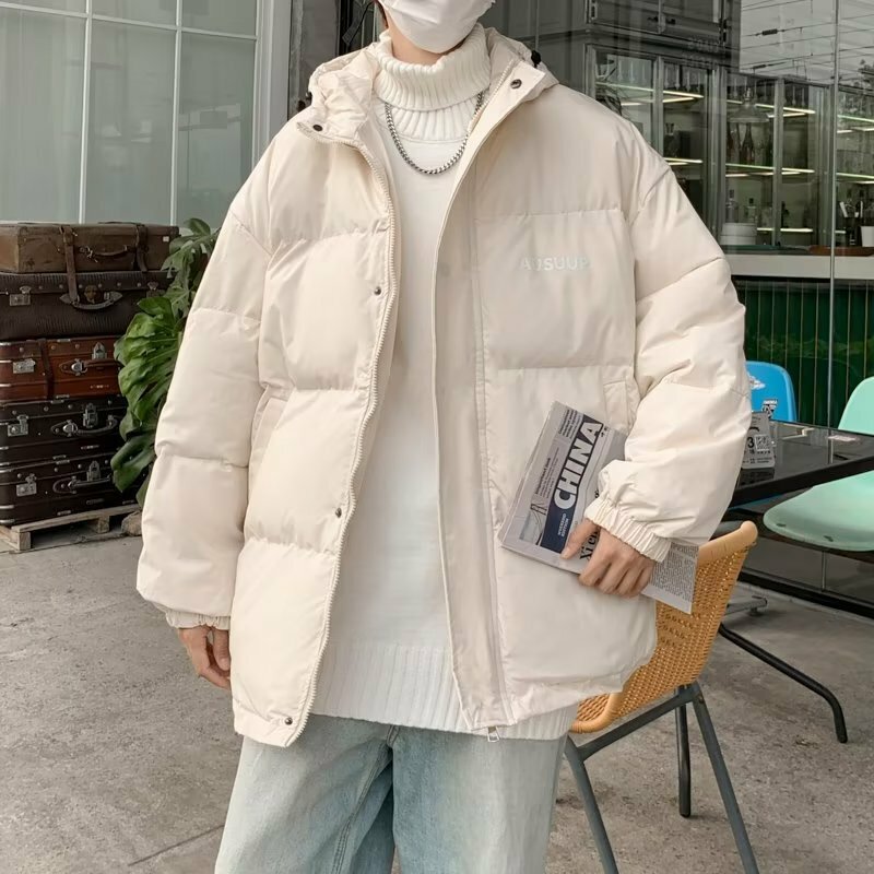 Chaqueta de algodón para hombre, chaqueta de invierno, versión coreana, tendencia, holgada, marca de moda, 2022