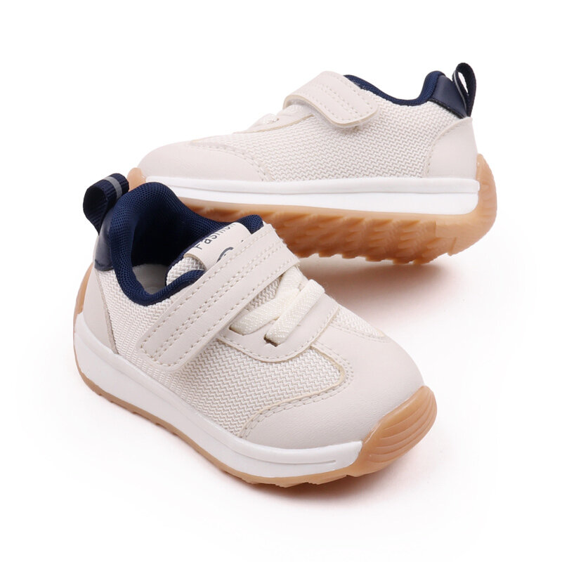 Sepatu karet sol lembut bayi, sepatu balita warna Solid anti selip, sepatu karet sol lembut, Waring Breathable untuk anak laki-laki dan perempuan