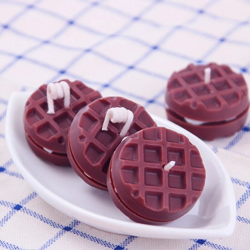 DIY urocza okrągła forma do wyrobu wafli praktyczna narzędzie do robienia czekoladowa świeca zapachowa silikonowa naczynia do pieczenia silikonowa do żywności