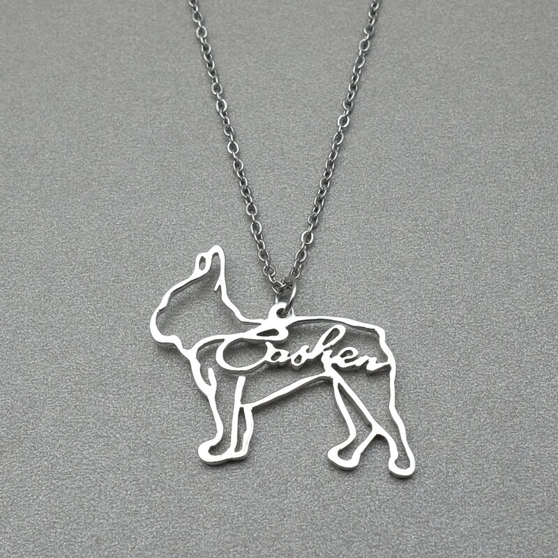Dog Necklace Custom Dog Necklace with Name Jack Russell Terrier Necklace Welsh Corgi Pendant  Pet Memorial Gift for Pet Lovers