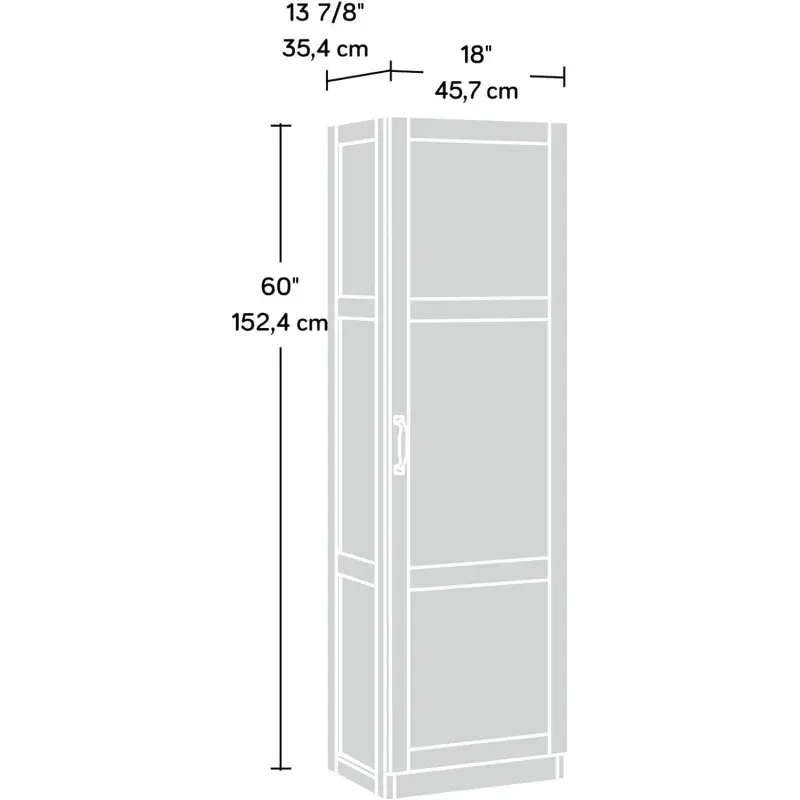 Sauder Miscellaneous Storage Pantry cabinets, L: 17.99" x W: 13.94" x H: 60.00", Highland Oak finish
