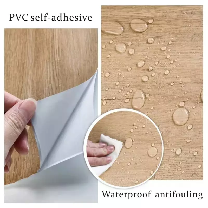 60/80cm Wide Wood Sticker for Furniture Wallpaper PVC Wallstickers DIY Walls Waterproof Door Kitchen Wardrobe Cabinet Decor Film