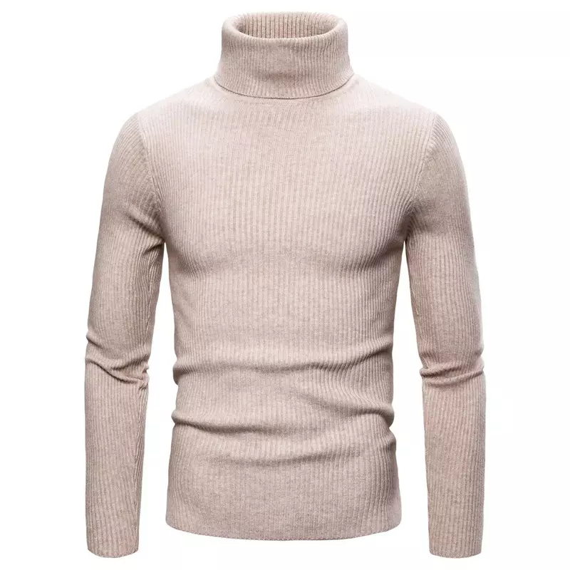 Suéter de cuello alto para hombre, camisa informal de punto que combina con todo, versión coreana, otoño e invierno, novedad de 2023