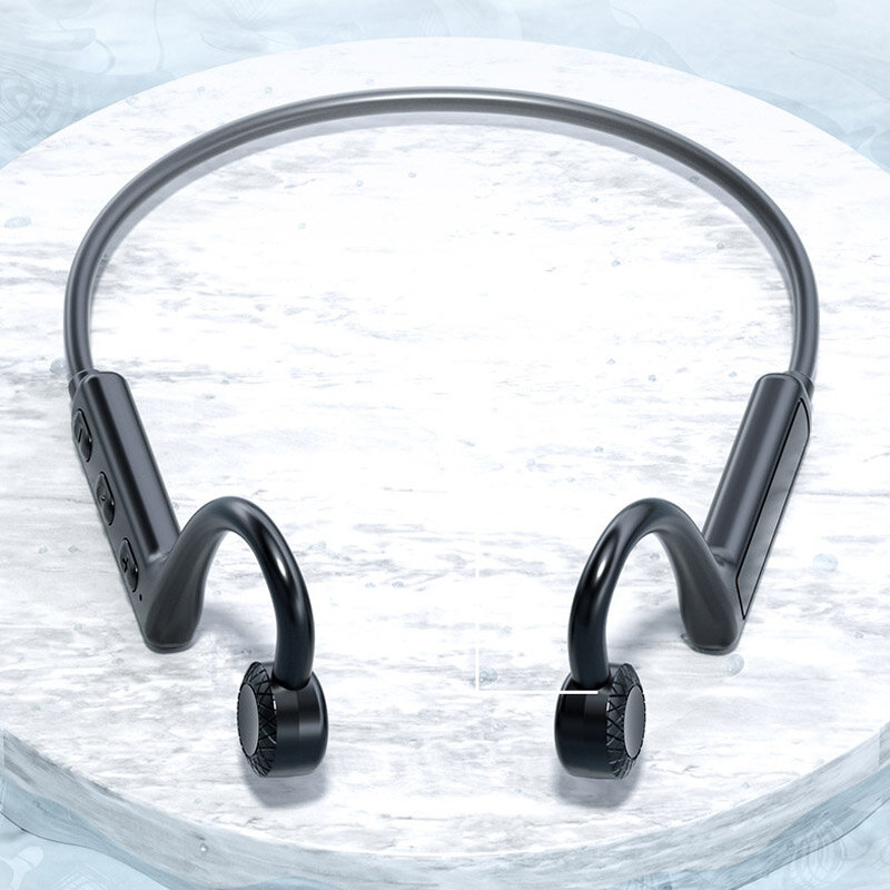 ชุดหูฟังบลูทูธไร้สายระบบนำเสียงผ่านกระดูกแบบ Ks19ใหม่ชุดหูฟังไร้สายแบบติดหูไม่ใส่ในหูอุปกรณ์กีฬากันเหงื่ออเนกประสงค์