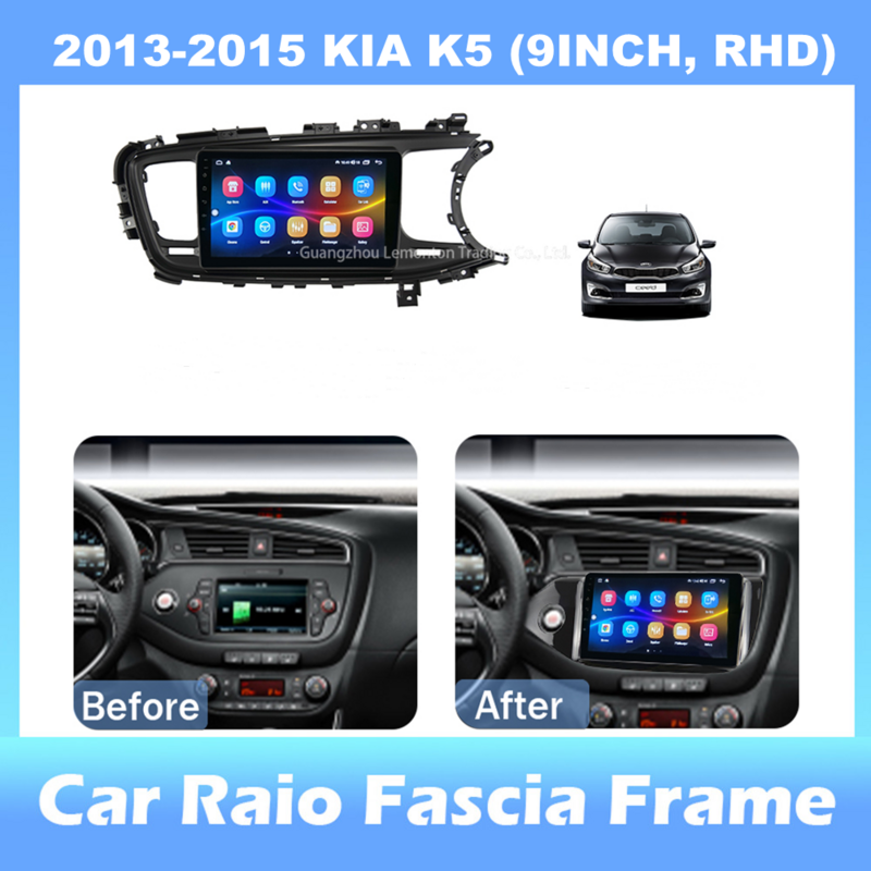 9-inch 2din Car Radio Dashboard For KIA K5 2013-2015 Stereo Panel, For Teyes Car Panel With Dual Din CD DVD Frame