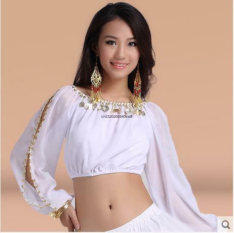 New arrival crystal cotton and mesh belly dance top momen half sleeves  belly dance tops sexy top 9 colors