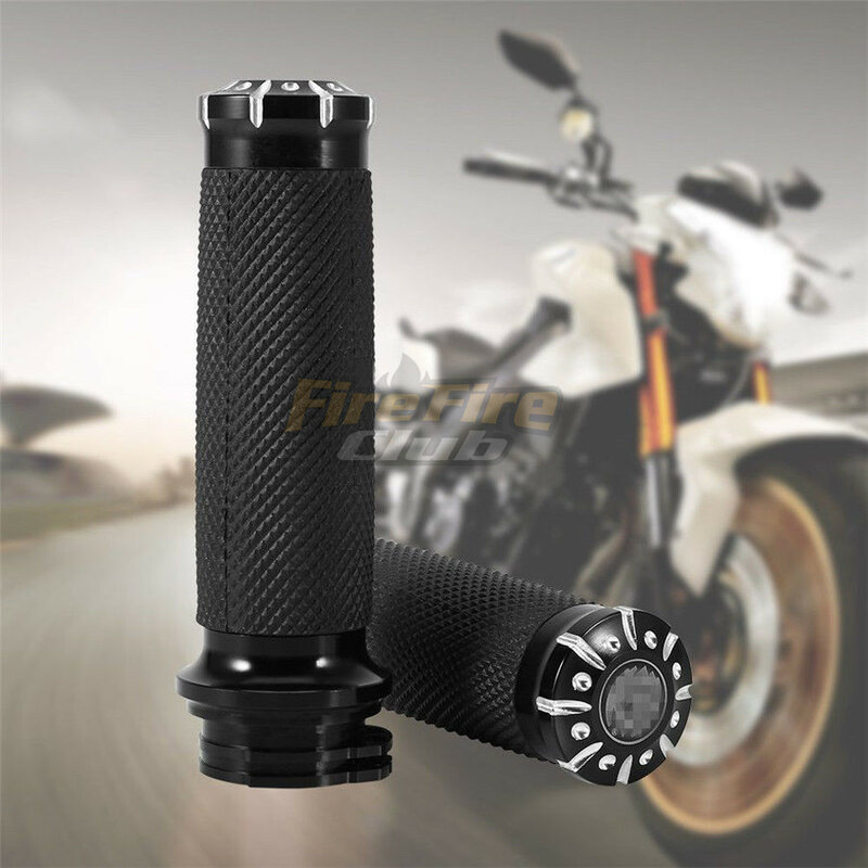 For Harley Sportster 883 1200 Touring Dyna Softail  Rubber Motorcycle Handlebar Hand Grip 1'' 25mm Handle Bar Grips