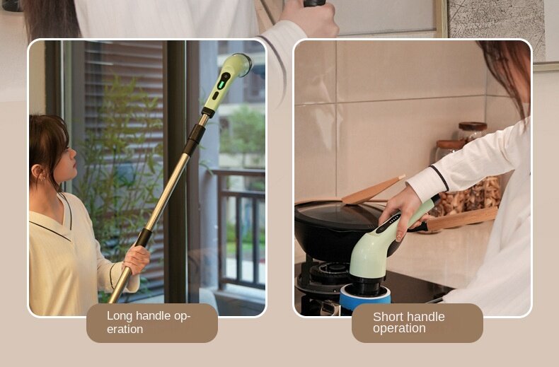 Cepillo de limpieza eléctrico multifuncional para el hogar, cepillo de mano inalámbrico potente para cocina y baño