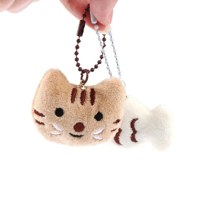 Kreskówka słodki kotek rybny pluszowa lalka plecak szkolny kreatywny spersonalizowany prezent akcesoria do dekoracji brelok etui