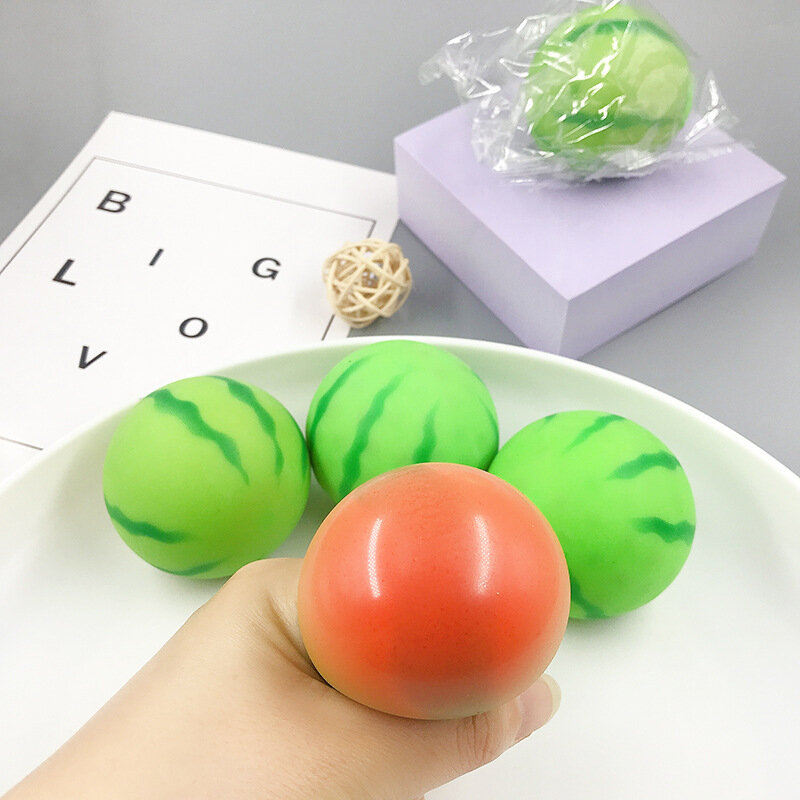 Brinquedo anti-stress colorido e engraçado, melancia, pitada, bonito, apaziguador do esforço, reduzir a pressão, prop j136