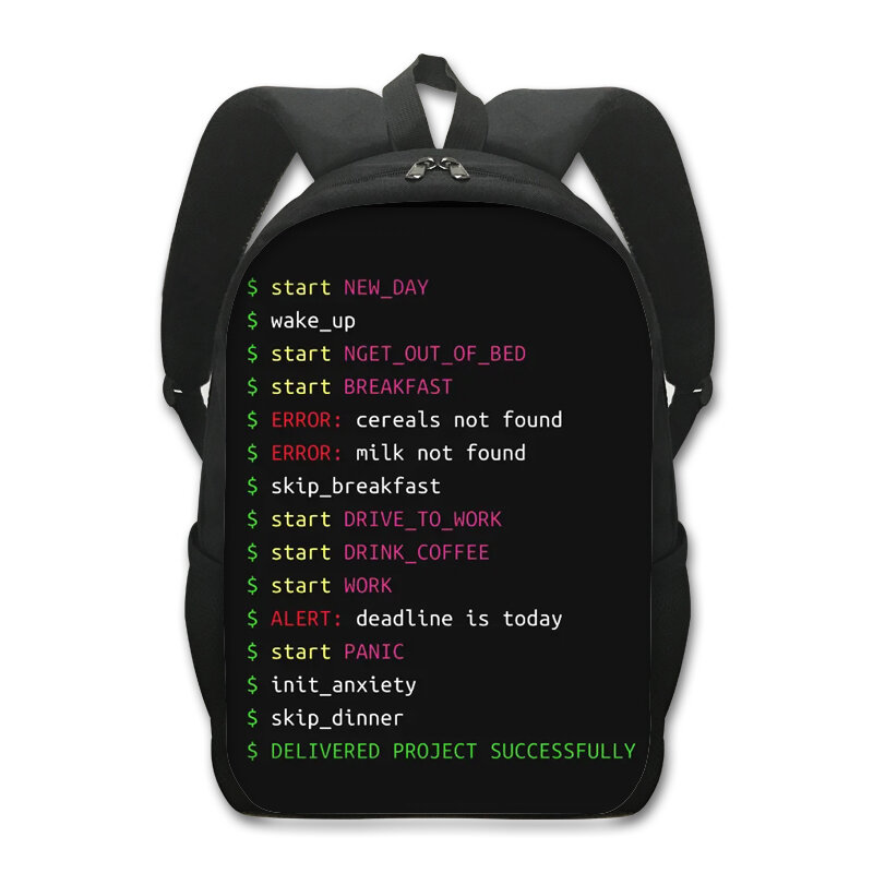 Śmieszne DEVOPS plecak kobiety mężczyźni kodują programowanie plecak Devops komputer Nerd Geek programista plecaki dziecięce torby szkolne