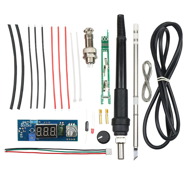 Kit de contrôleur de température de Station de fer à souder numérique d'unité électrique pour HAKKO T12 Kits de bricolage de poignée avec interrupteur de vibration LED