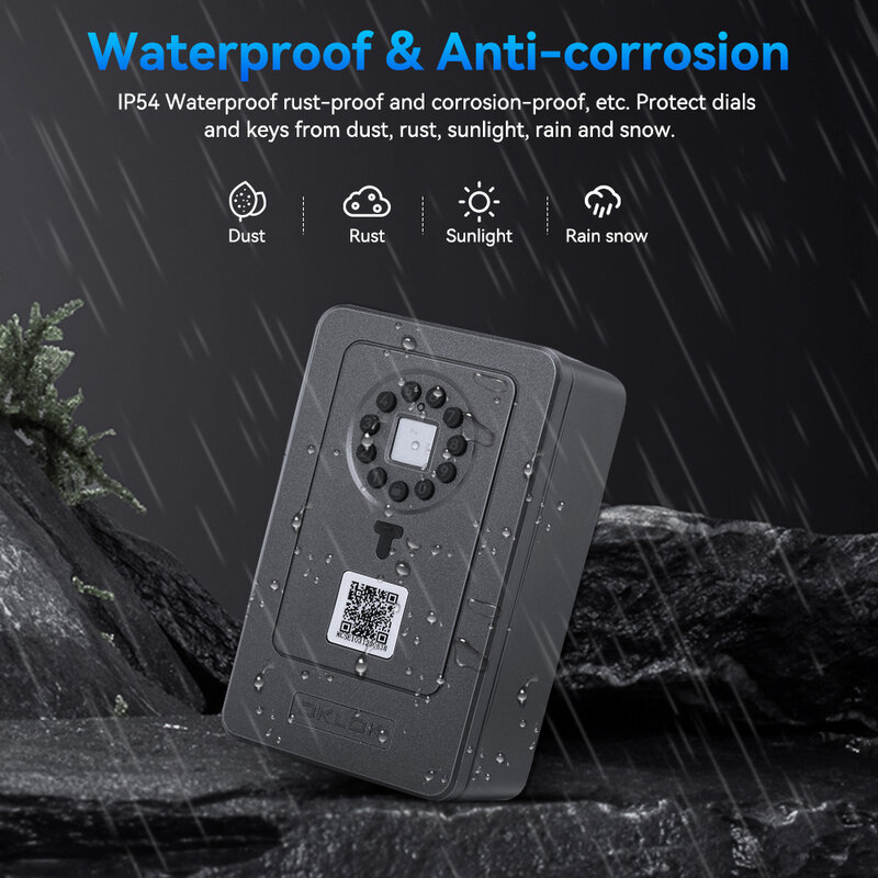 Wsdcam-caja de seguridad inteligente con contraseña, dispositivo de seguridad con montaje en pared, depósito con huella dactilar, aplicación OKLOK